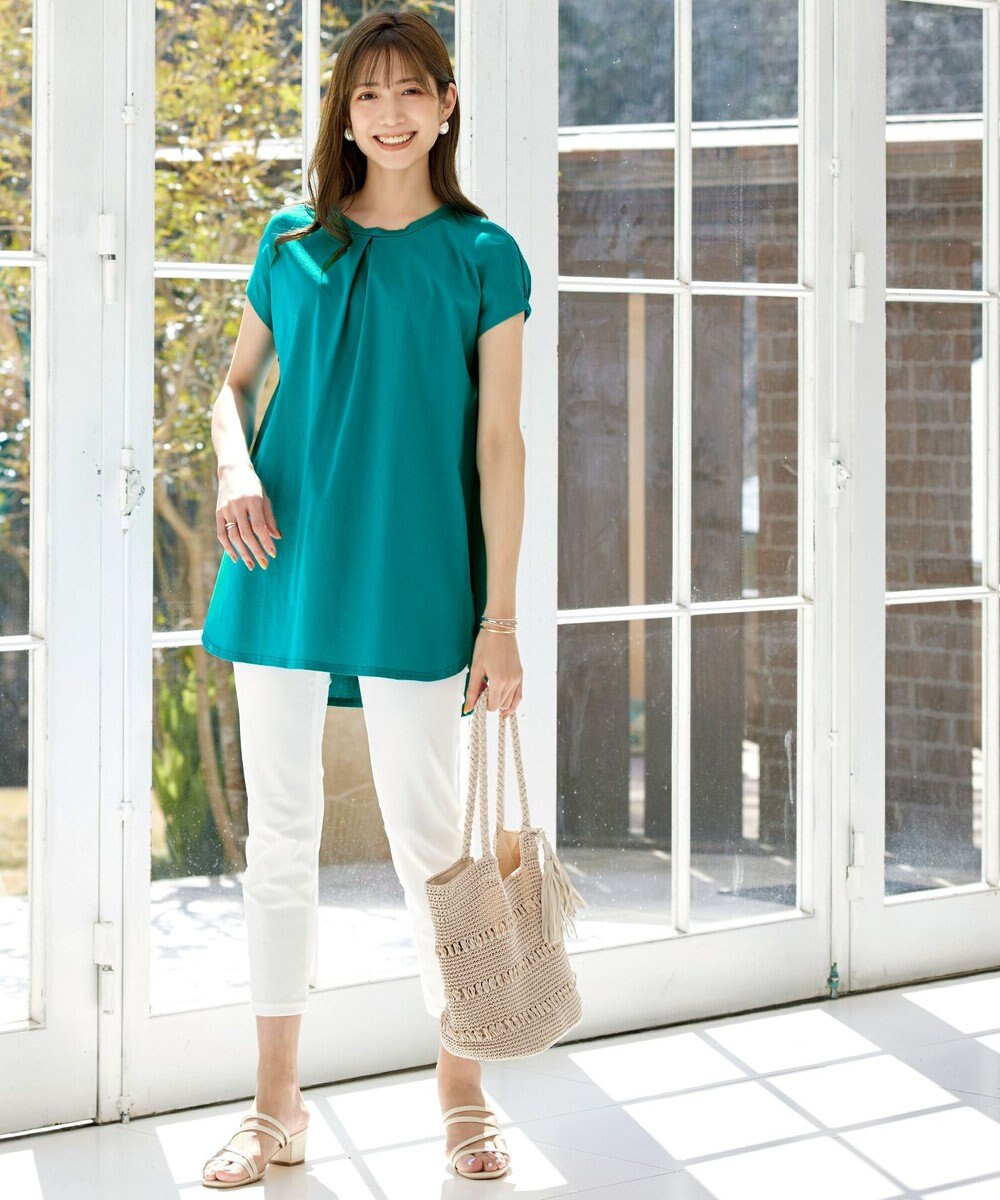 Tiaclasse L 【洗える】ボリュームフレンチカットソーチュニック 