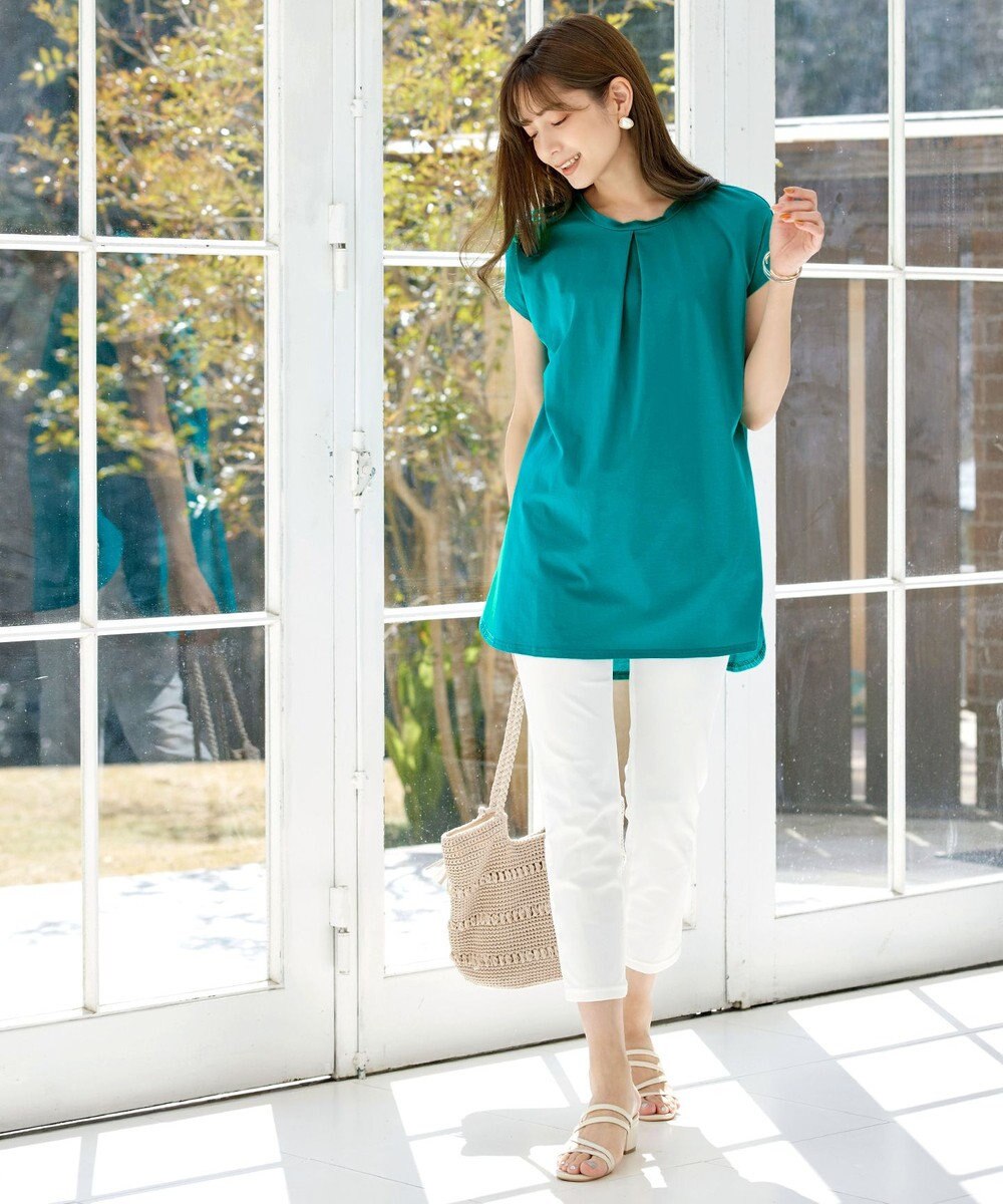 Tiaclasse L 【洗える】ボリュームフレンチカットソーチュニック 