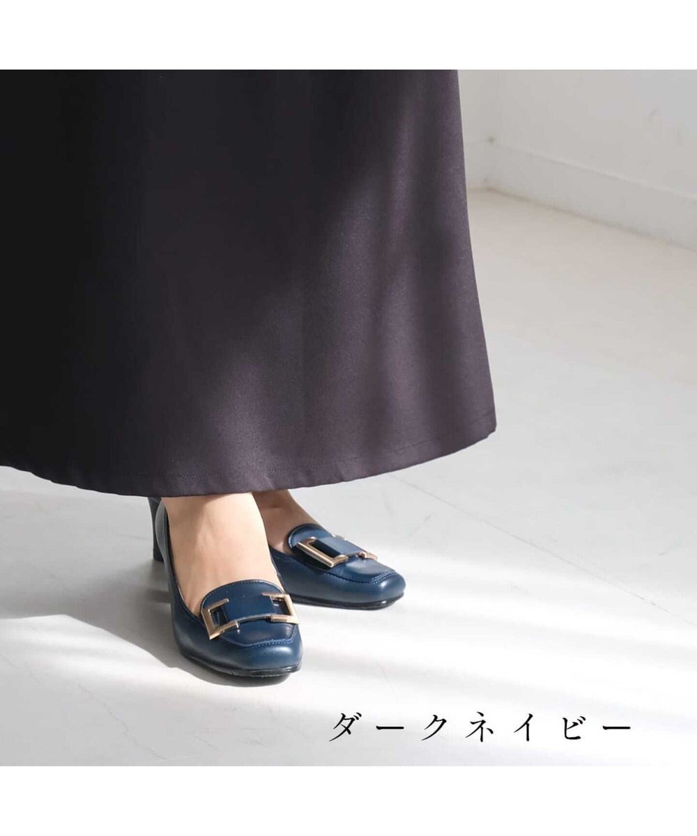 Pointer 日本製 本革バックルパンプス 