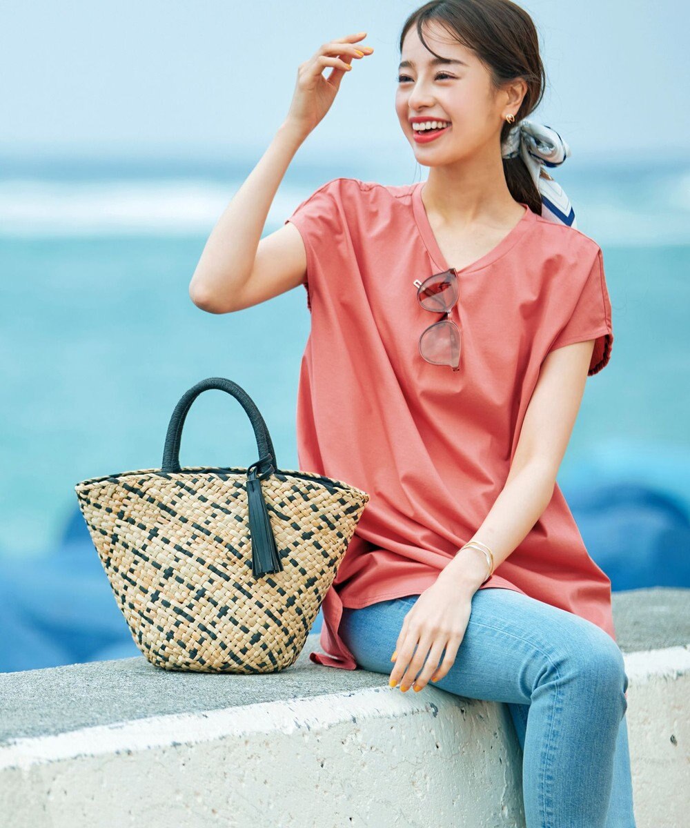 Tiaclasse L 【洗える】ボリュームフレンチカットソーチュニック 