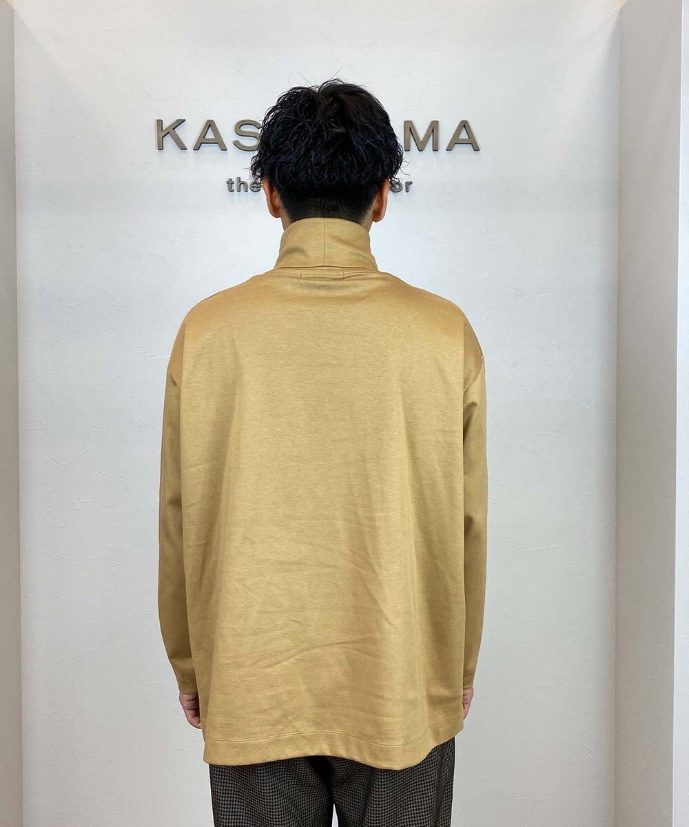 KASHIYAMA 【シルケット加工】コットンタートルネックカットソー 