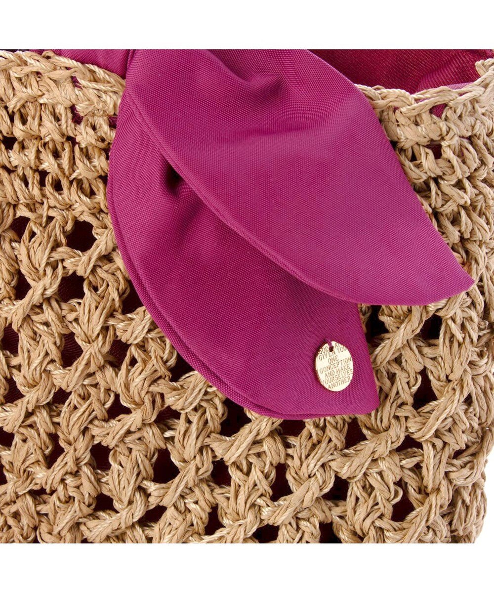 UNBILLION カシュカシュ cachecache / 下がりリボン柄編みトート 