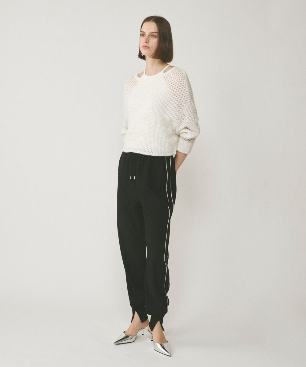 GRACE CONTINENTAL スパンメッシュニットトップ 