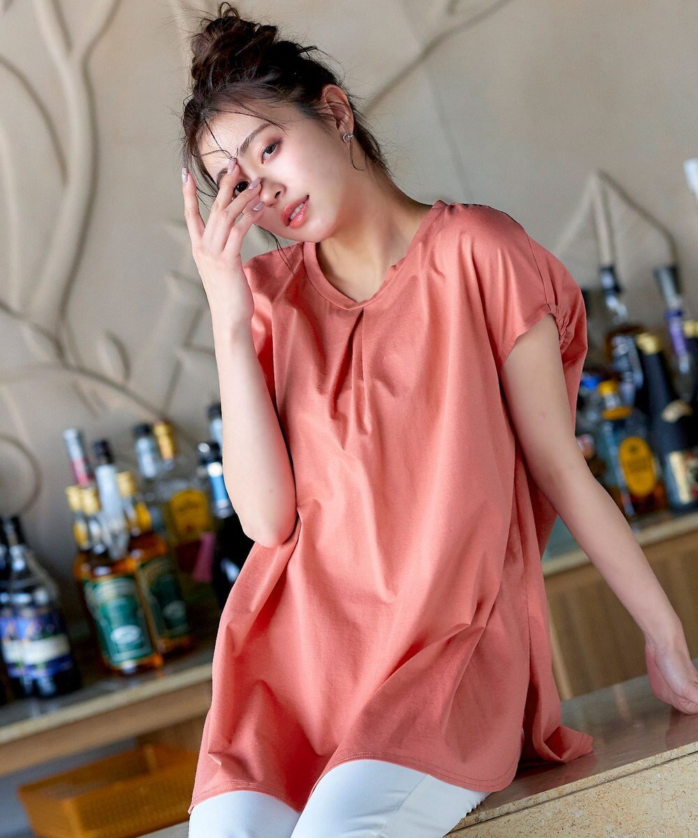 Tiaclasse L 【洗える】ボリュームフレンチカットソーチュニック 