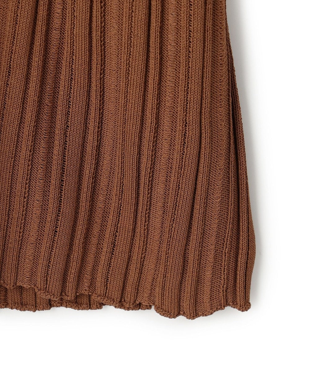 BEIGE， LABRADO / ランダムリブ Uネックニット 