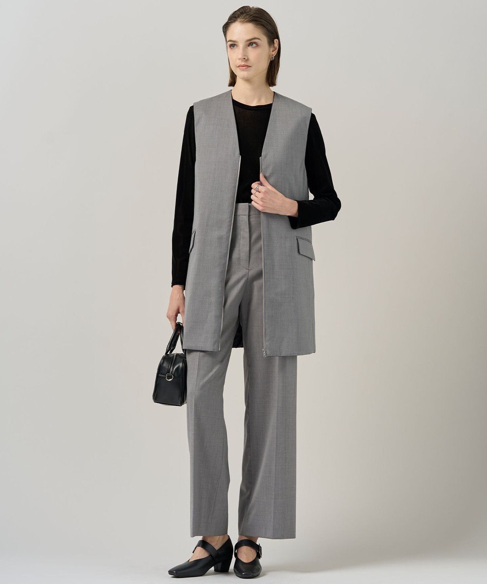 ICB 【洗える・リバーシブル着用可】T/Wツイルキルト リバーシブル パディング ジレ 