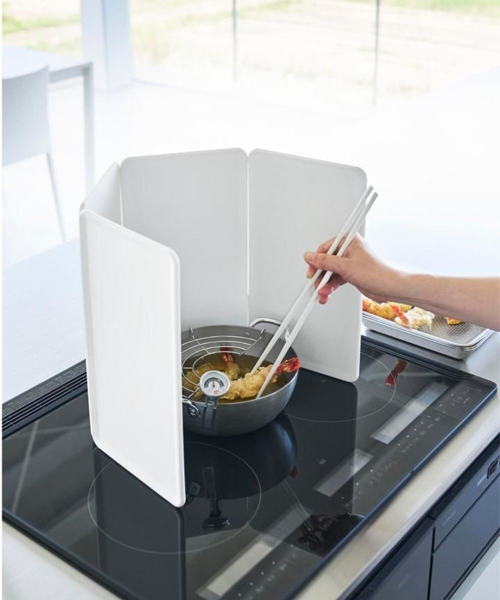 tower マグネットレンジガード タワー 4枚パネル ホワイト 