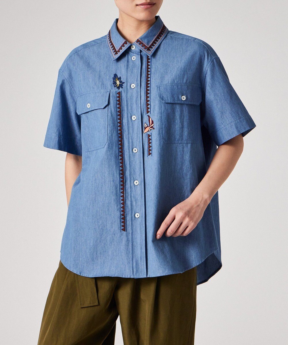 Paul Smith La Peche エンブロイダリーデニム シャツ 
