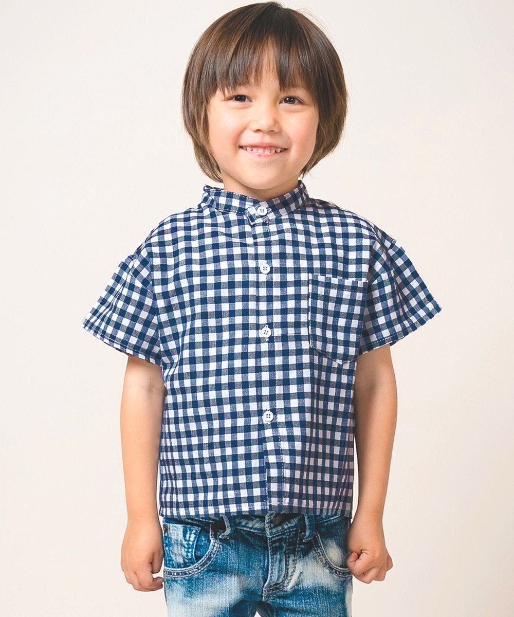 ami amie バンドカラーシャツ 