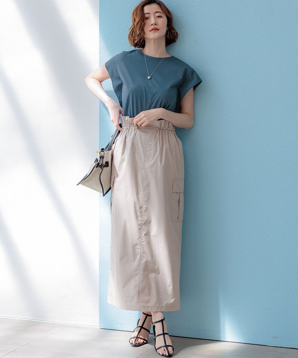 23区 【先行予約】スムースデザイン タフタスリーブ カットソー 