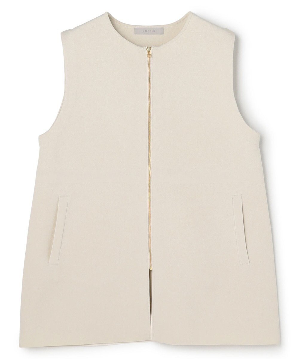 UNFILO BEAUTY FORM KNIT ZIPジレ 