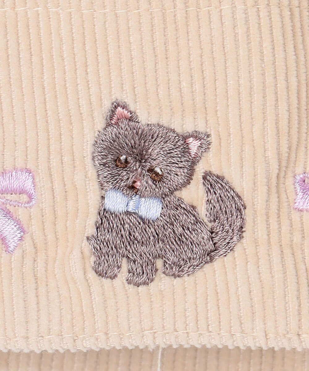 ANY KIDS ネコ刺繍 コーデュロイ ショートパンツ 