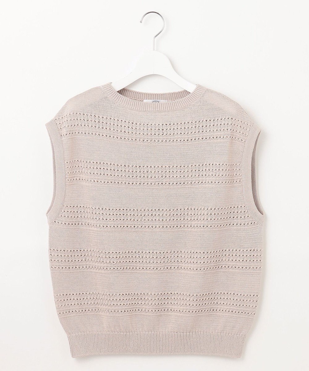 J.PRESS LADIES L 【洗える】PATTERN ニット ベスト 