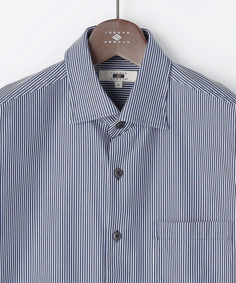 JOSEPH ABBOUD 【ジャージー素材・ストレッチ・イージーケア】コンパクトジャージーストライプシャツ 