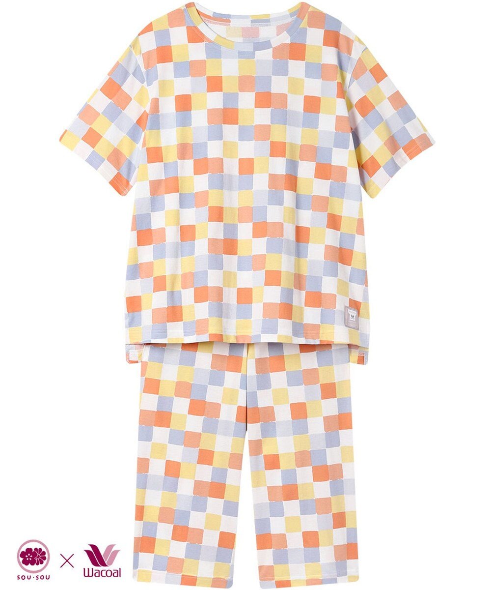 ワコール／睡眠科学 パジャマ 綿100%(本体) 天竺素材 5分袖 半袖 7分丈 レディース YDT153 睡眠科学／ワコール 