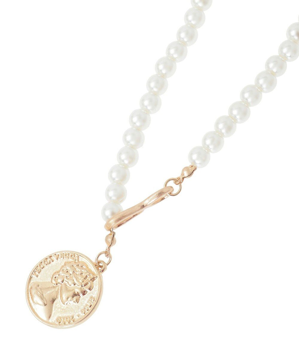 YECCA VECCA マルチジョイントコインパールネックレス 