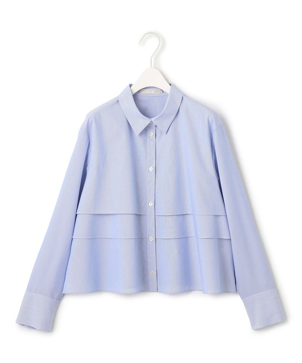 ICB 【洗える】 クリーンブロード クロップドブラウス 