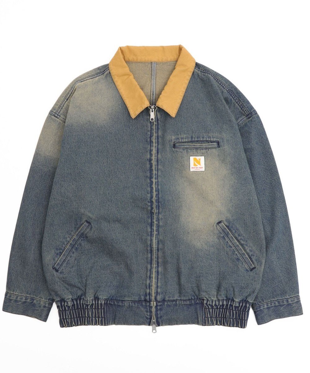 WEGO ワーカーズWジップデニムブルゾン 