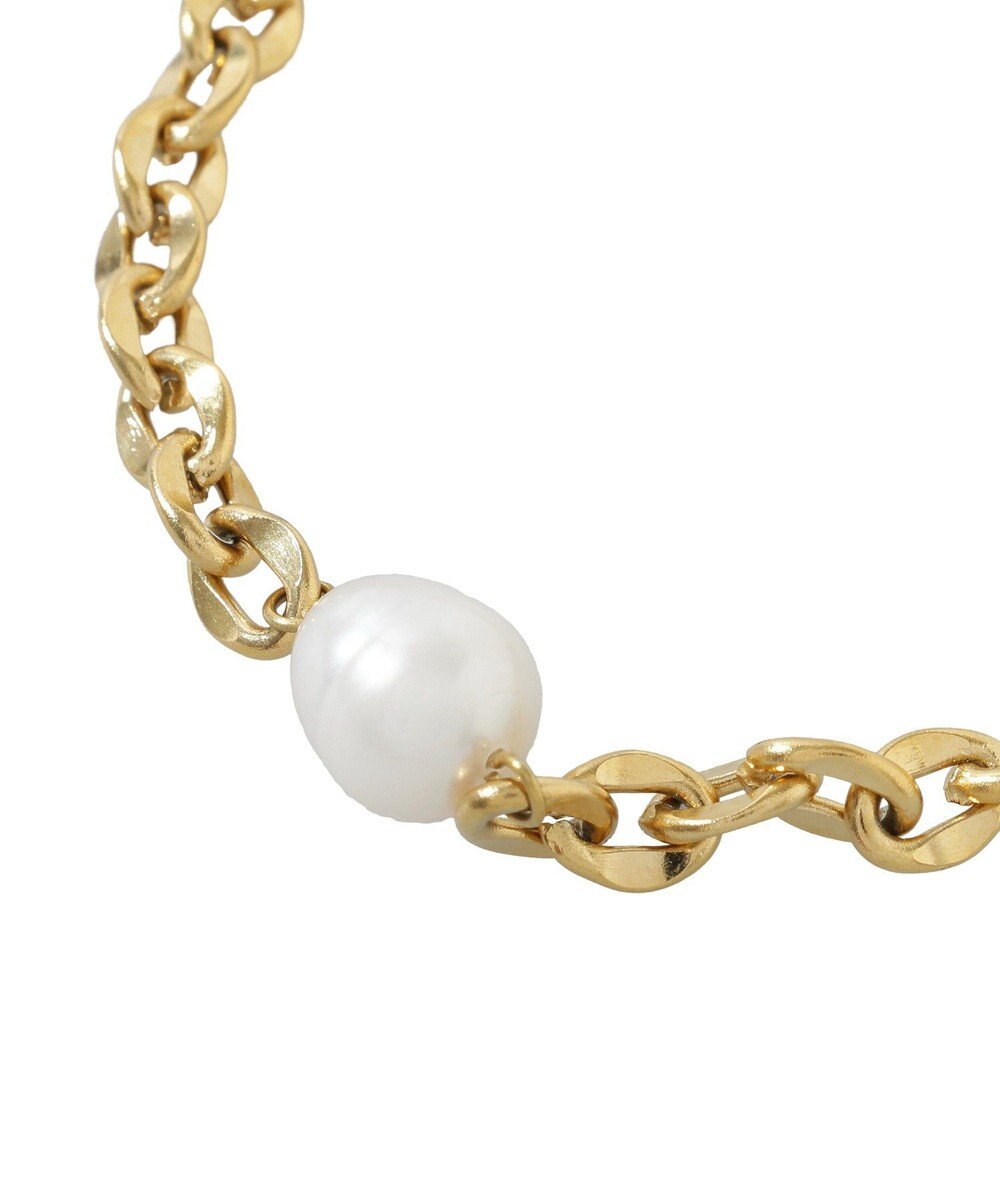 AMERICAN HOLIC 【ステンレス】パールトップスライドブレスレット 