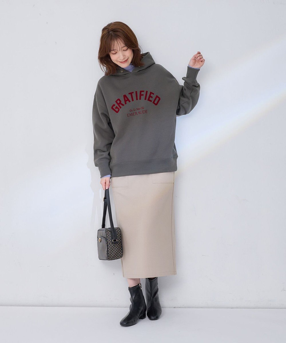 ANY 【洗濯機可能/サスティナブル】ロゴ裏起毛パーカー 