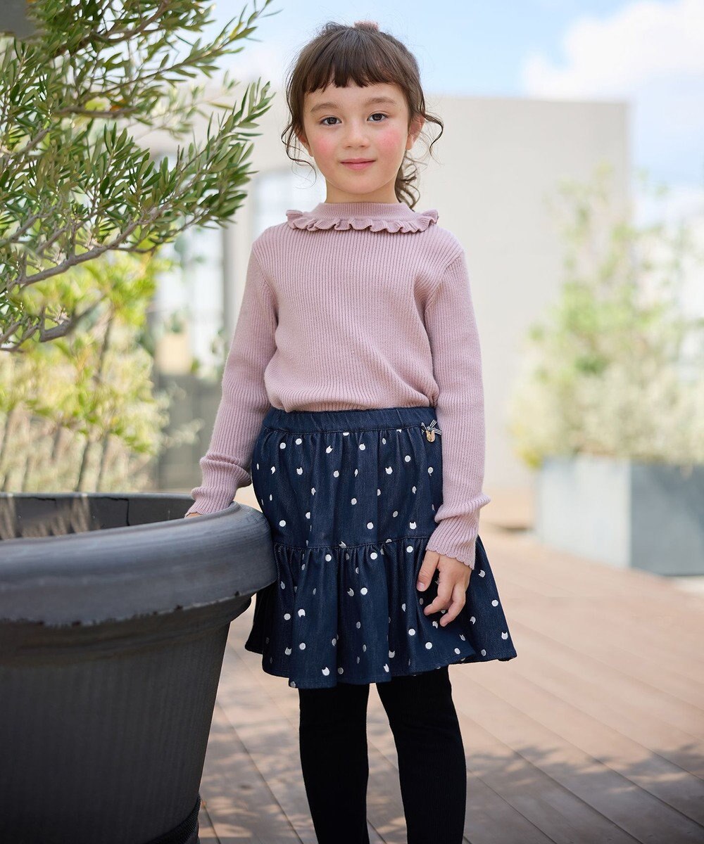 ANY KIDS ネコ×ドット刺繍 スキャッツ 