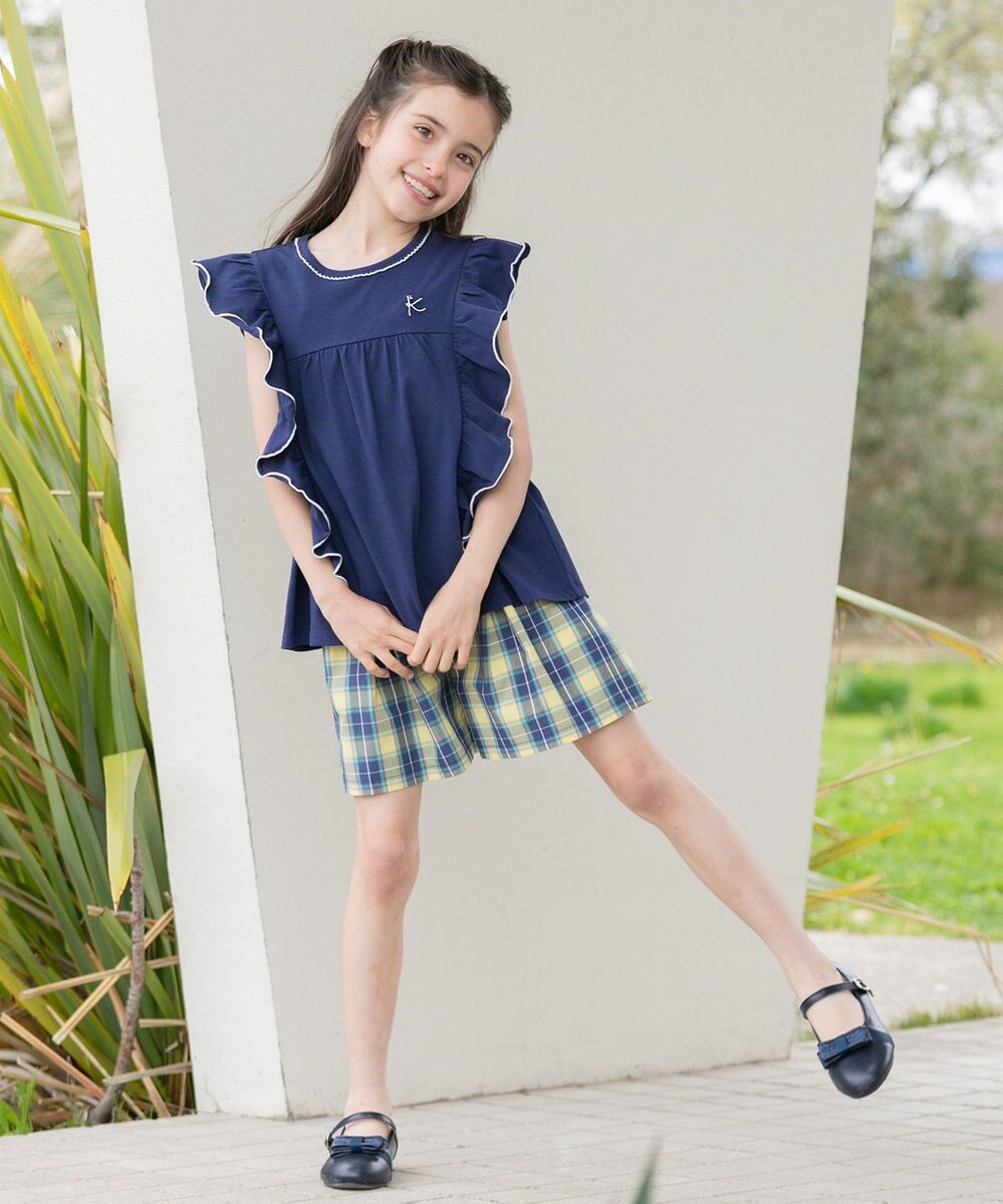 組曲 KIDS 【150-160㎝】チェック ショートパンツ 