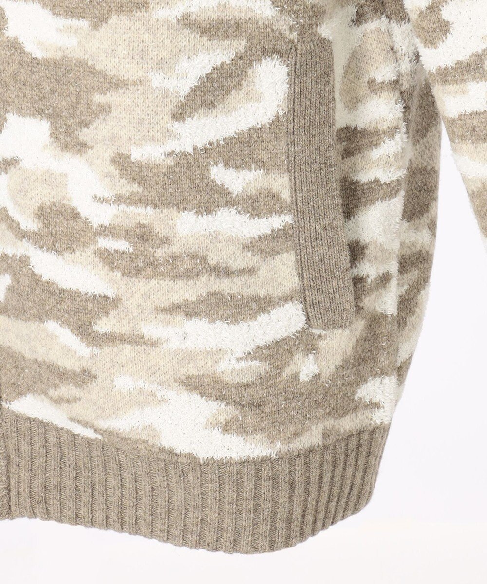 JOSEPH ABBOUD MOUNTAIN 【UNISEX】ラムウール×モールカモフラ フルZIPニット 