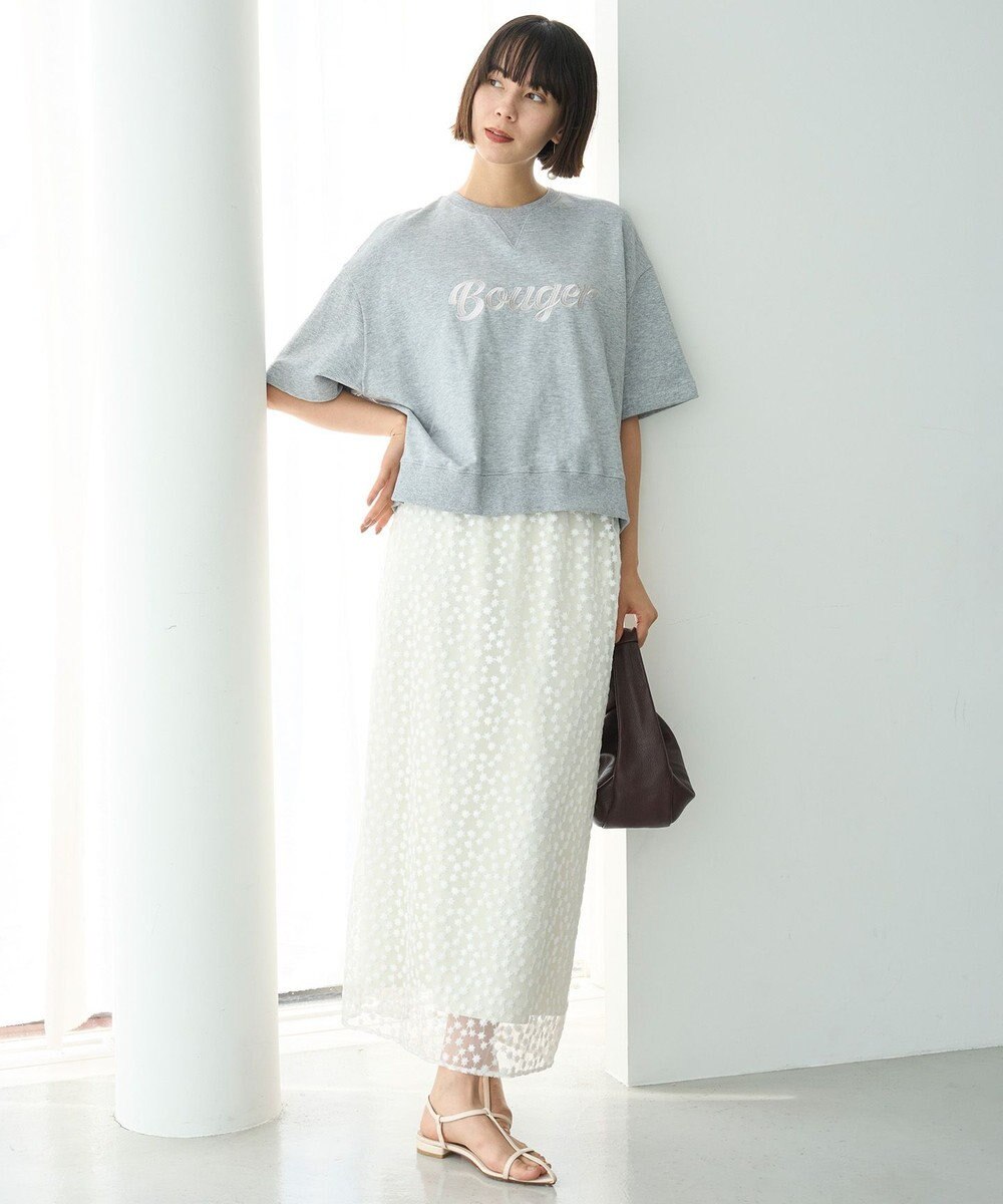 UNFILO L エンブロイダリー レーススカート 