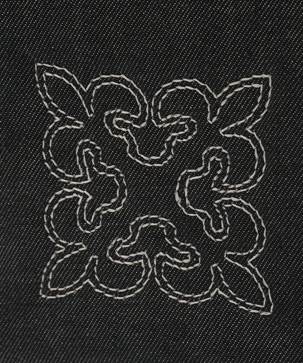russet 【刺繍モノグラム】デニム2WAYトートバッグ(CE-1772) 
