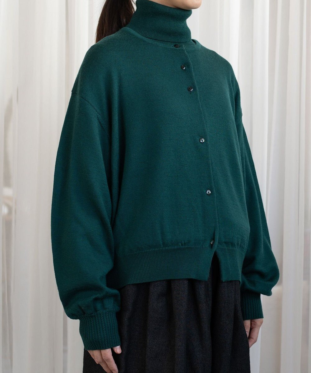 muuc エクストラファインメリノ・丸襟カーディガン 