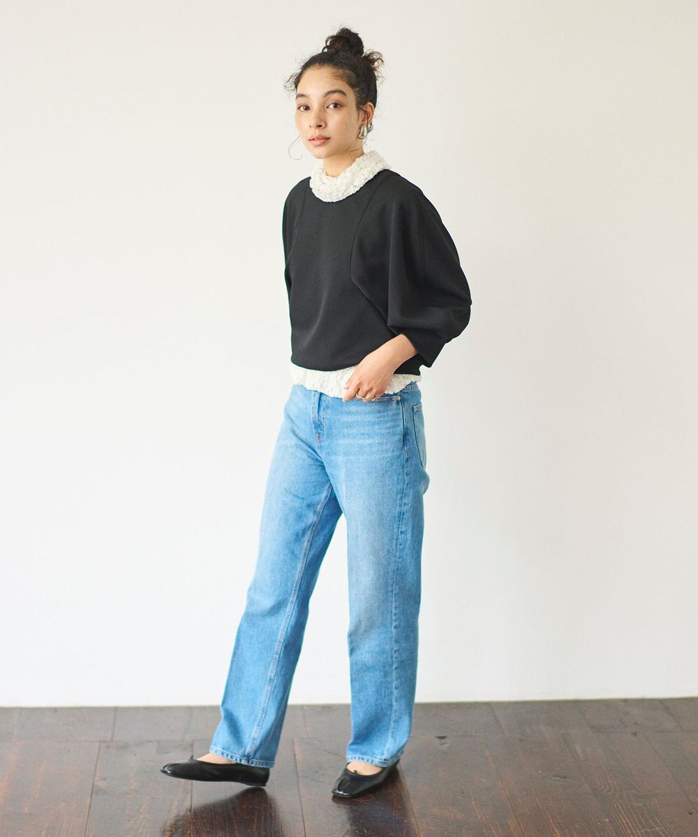 #Newans ラウンドスリーブカットソー 