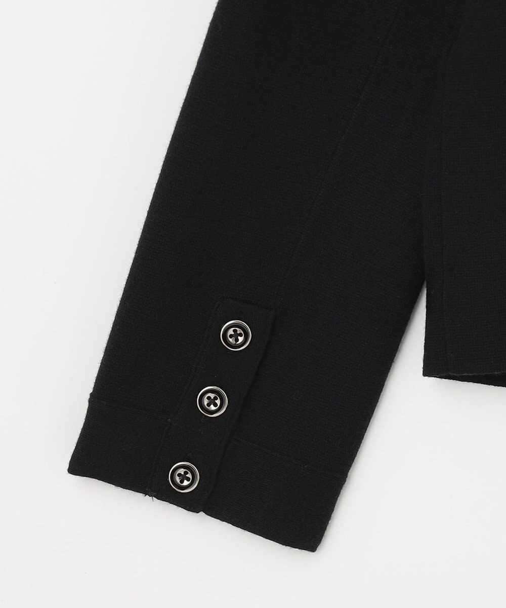 自由区 L ミラノリブ ニット ノーカラージャケット 