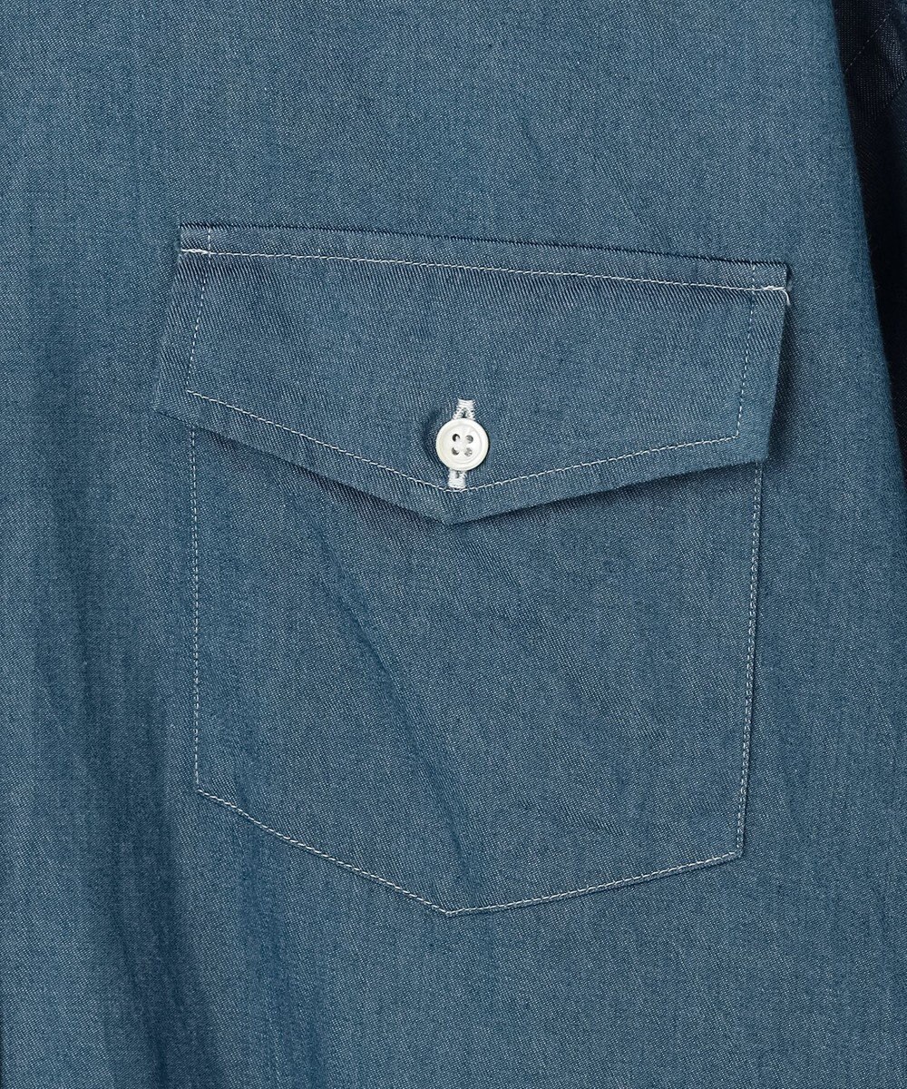 J.PRESS MEN 【J.PRESS ORIGINALS】【UNISEX】Light OZ Cotton Denim Shirt / B.D. / Baggy-Fit 