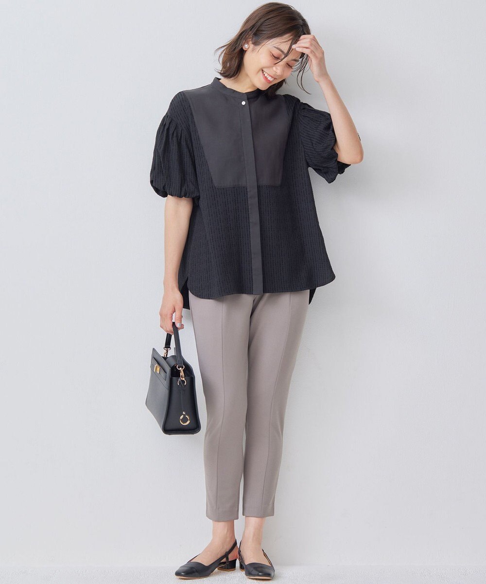 組曲 【WEB限定】ステッチストライプドビー ブラウス 