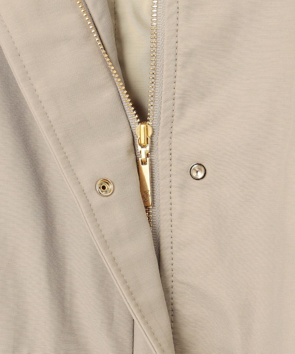 自由区 S 【撥水加工・洗える】コットンナイロンタッサーライナー付きスタンドカラー コート 