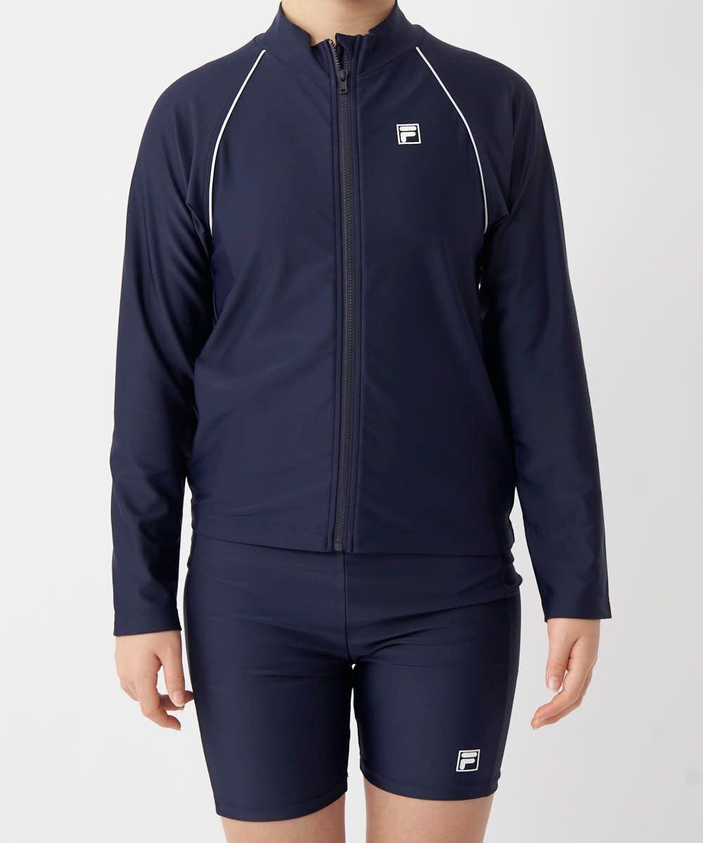 OP／FILA 【FILA】スタンドカラー長袖フルジップラッシュガード 