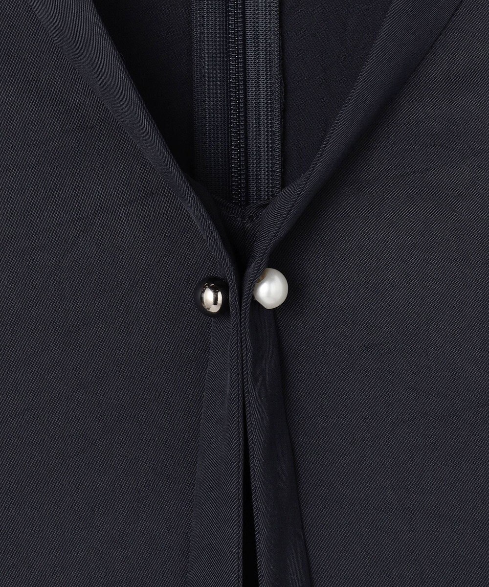 ICB 【先行予約】ストレッチシルキーツイル タイブラウス 