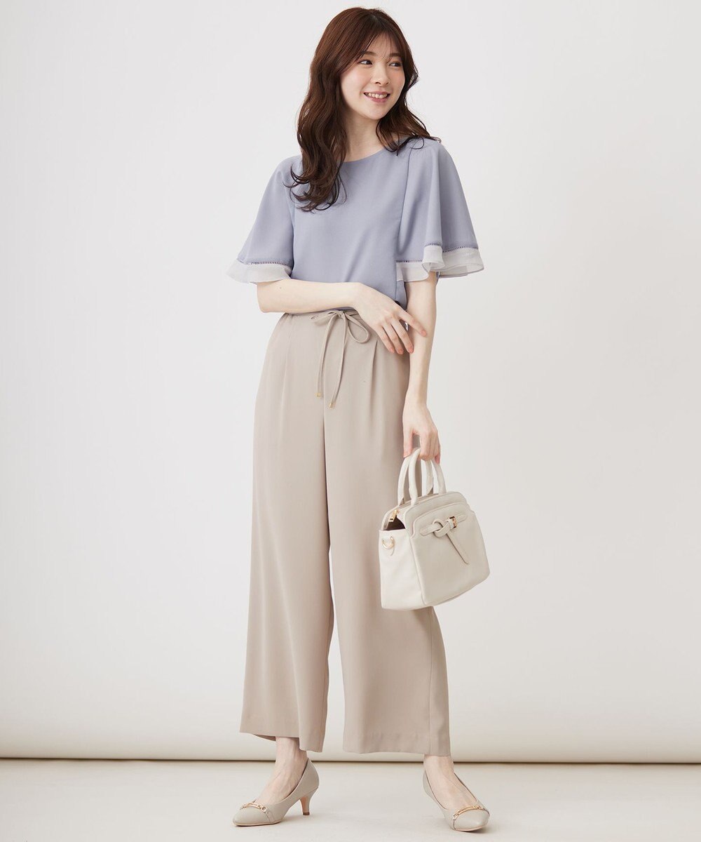 ANY SIS 【洗える】フレアスリーブ ブラウス 