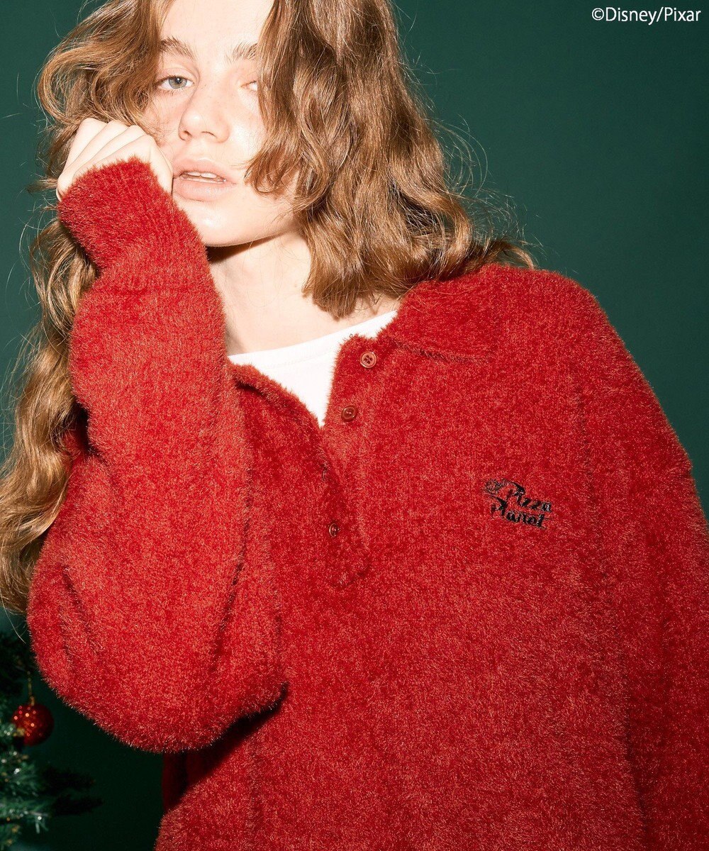 AMERICAN HOLIC 【PIZZA PLANET】衿付きニットプルオーバー 