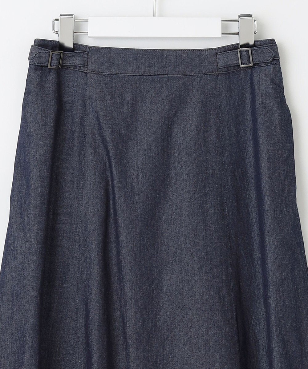 J.PRESS LADIES 【洗える】ライトデニム フレアー スカート 