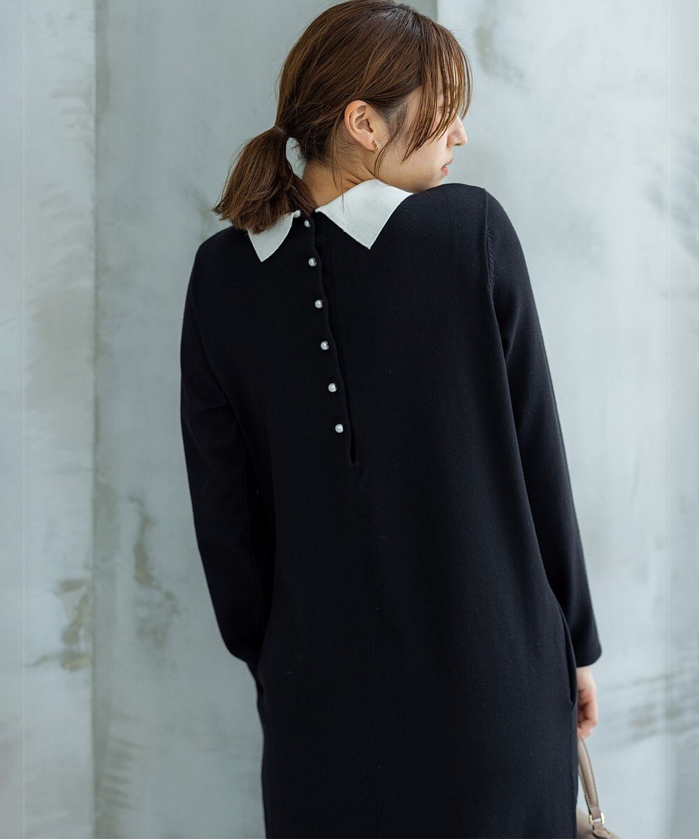 組曲 【新色追加！】Elena襟付き ニットワンピース 