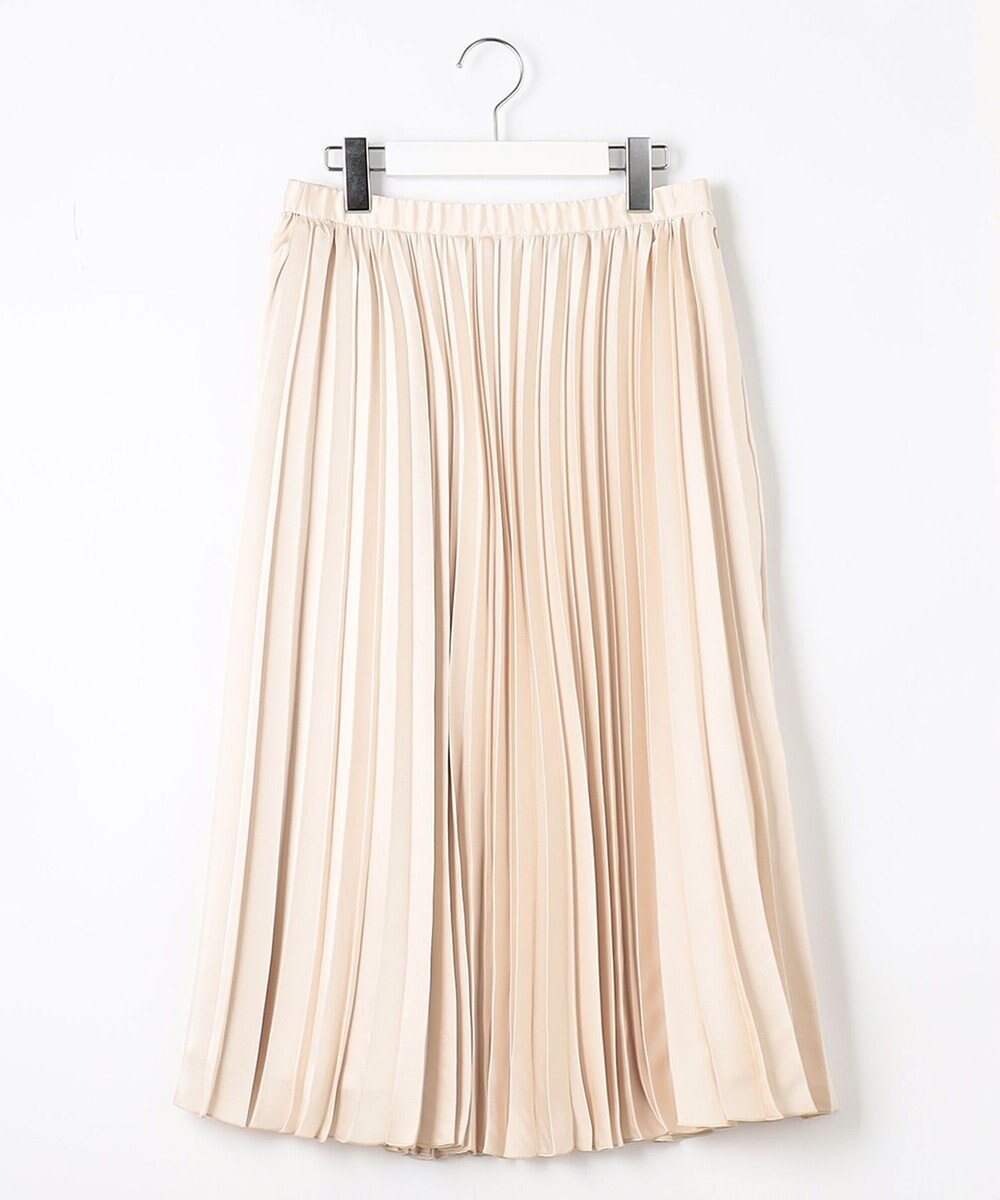自由区 【WEB限定・洗える】ロイヤルサテンプリーツ スカート 