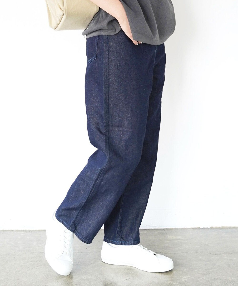 caqu FS linen ankle boy`s アンクル丈 ゆったりボーイフィットリネンデニム 