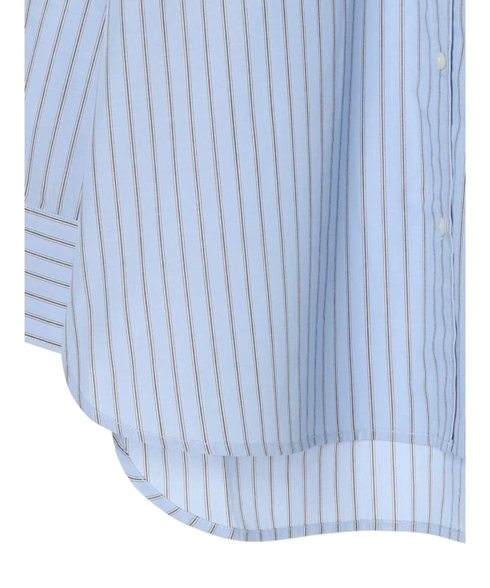 Green Parks 胸元ポケットイージーケアストライプシャツ 