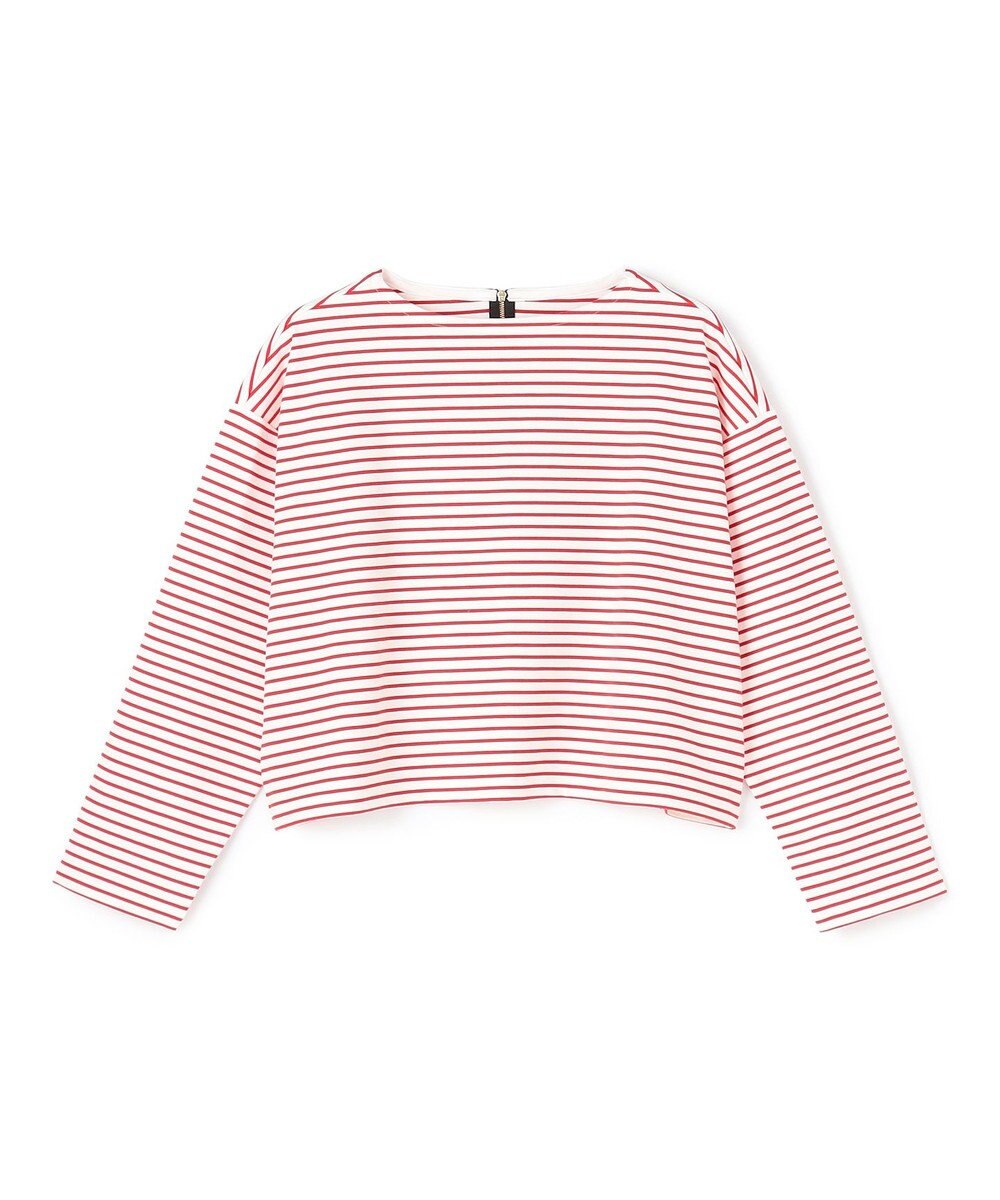 UNFILO ドライタッチリブ バックZIP ボーダートップス 