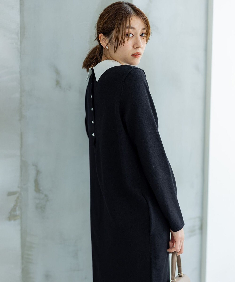 組曲 【新色追加！】Elena襟付き ニットワンピース 