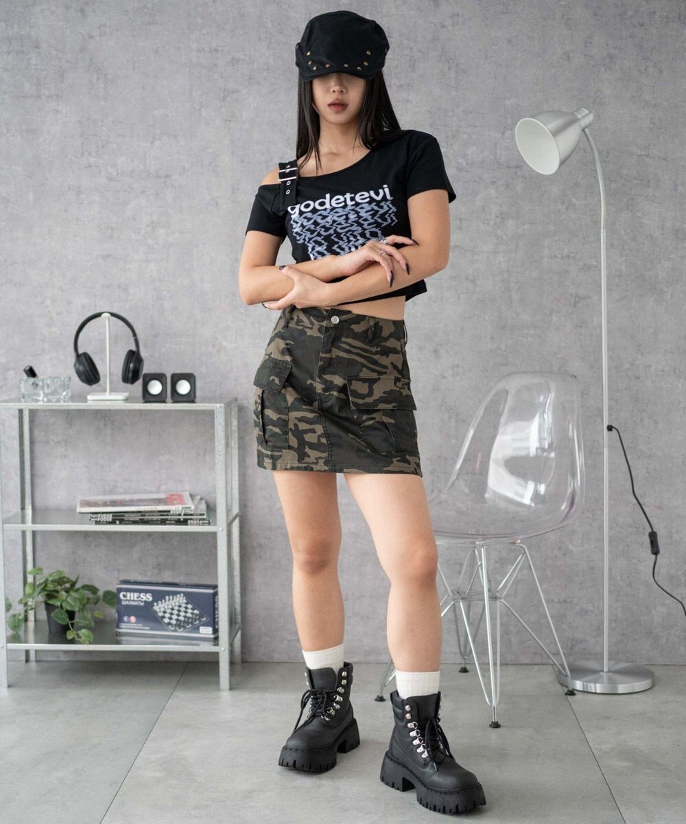 WEGO ベルトワンショルグラフィックちびT 