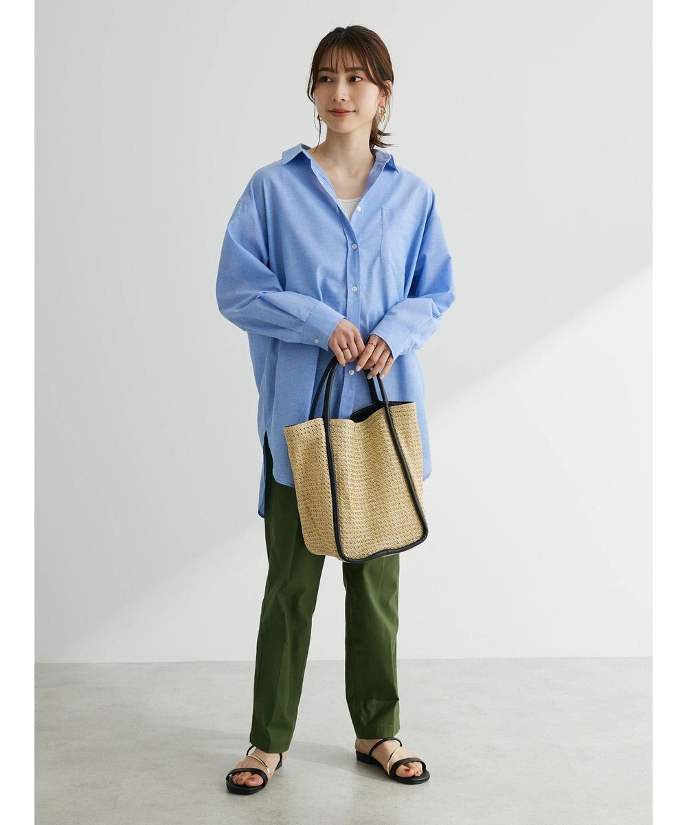 Green Parks 綿麻混オーバーサイズシャツチュニック 