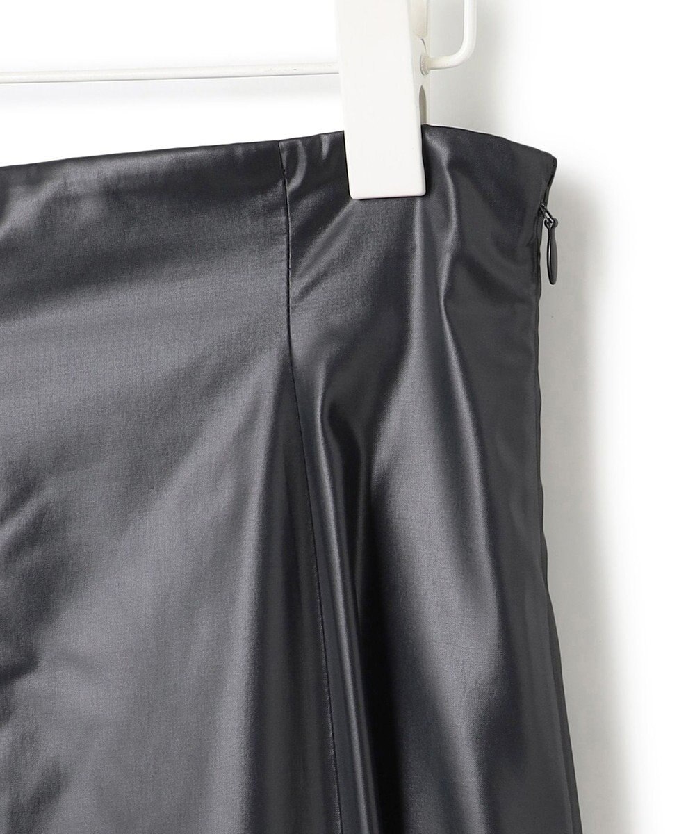 ICB L 【洗える】サテンワックスヴィンテージ フレアスカート 