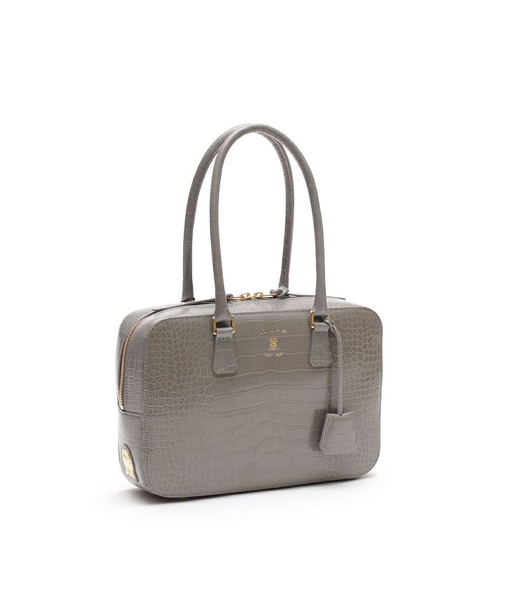 A.D.M.J. 【牛革】クロコ型押し ボストン28cm 